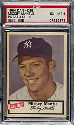 1954 Dan-Dee Potato Chips Mickey Mantle PSA EX-MT 6