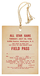 1956 All-Star Game Press Pass - Mantle, Mays, Musial, and Williams All Home Runs