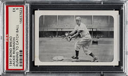 Circa 1947 Bond Bread Jackie Robinson Running To Catch Ball PSA EX 5