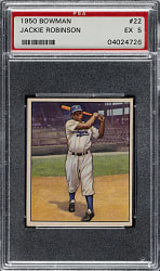 1950 Bowman #22 Jackie Robinson PSA EX 5