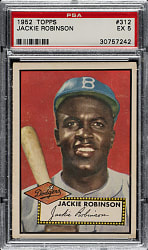 1952 Topps #312 Jackie Robinson High Number PSA EX 5