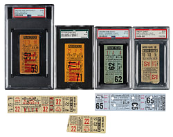 1951 to 1962 New York and San Francisco Giants Ticket Stub Collection (75) - All Willie Mays Home Run Games!