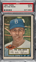 1952 Topps #333 Pee Wee Reese High Number PSA EX 5
