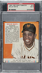 1952 Red Man Tobacco #NL-15 Willie Mays PSA EX 5