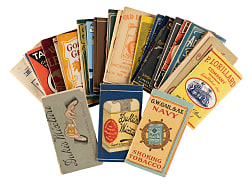 Nineteenth-Century Tobacco and Cigarette Paper Collection (25 Booklets) Including Navy, Duke's, and P. Lorillard