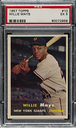 1957 Topps #10 Willie Mays PSA EX 5