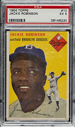 1954 Topps #10 Jackie Robinson PSA EX 5