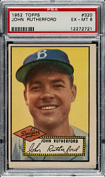 1952 Topps #320 John Rutherford High Number PSA EX-MT 6