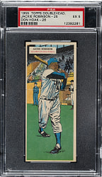 1955 Topps Double Headers #25/26 Jackie Robinson/Don Hoak PSA EX 5