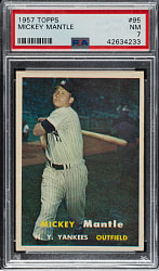 1957 Topps #95 Mickey Mantle PSA NM 7