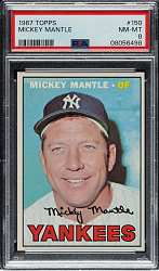1967 Topps #150 Mickey Mantle PSA NM-MT 8