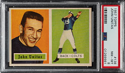 1957 Topps Football #138 Johnny Unitas Rookie PSA NM-MT 8