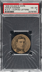 1909-1911 E254 Colgan's Chips Honus Wagner PSA VG-EX 4