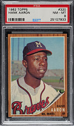1962 Topps #320 Hank Aaron PSA NM-MT 8