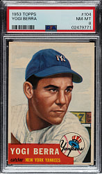 1953 Topps #104 Yogi Berra PSA NM-MT 8