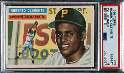 1956 Topps #33 Roberto Clemente White Back PSA NM-MT 8