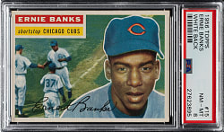 1956 Topps #15 Ernie Banks White Back PSA NM-MT 8
