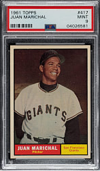 1961 Topps #417 Juan Marichal Rookie PSA MINT 9