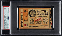 1956 Indiana High School Basketball Championship Ticket Stub PSA POOR 1 - Oscar Robertson Senior Year and Undefeated Season