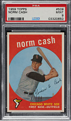 1959 Topps #509 Norm Cash Rookie PSA MINT 9