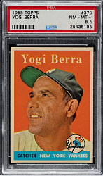 1958 Topps #370 Yogi Berra PSA NM-MT+ 8.5