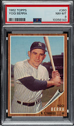 1962 Topps #360 Yogi Berra PSA NM-MT 8