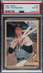 1962 Topps #425 Carl Yastrzemski PSA NM-MT 8