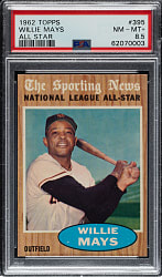 1962 Topps #395 Willie Mays All-Star PSA NM-MT+ 8.5