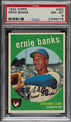 1959 Topps #350 Ernie Banks PSA NM-MT 8