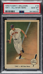 1959 Fleer Ted Williams #18 "All Star Hero" PSA GEM MINT 10