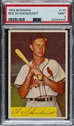 1954 Bowman #110 Red Schoendienst PSA MINT 9 - Highest Graded!