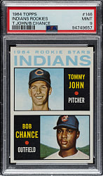 1964 Topps #146 Tommy John Rookie PSA MINT 9
