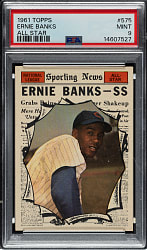 1961 Topps #575 Ernie Banks All-Star PSA MINT 9