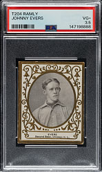 1909 T204 Ramly Tobacco Johnny Evers PSA VG+ 3.5