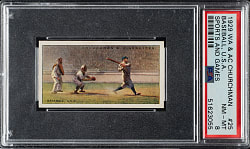 1929 Churchman "Sports and Games in Many Lands" #25 Baseball with Babe Ruth PSA NM-MT 8