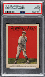 1915 E145 Cracker Jack #37 Grover Alexander PSA NM-MT 8