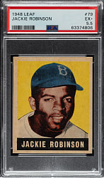 1948-1949 Leaf #79 Jackie Robinson Rookie PSA EX+ 5.5