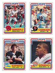1984 Topps USFL Football Near-Complete Set (114/132)