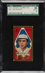 1911 T205 Gold Border Tris Speaker SGC VG/EX 50