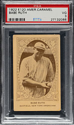 1922 E120 American Caramel Babe Ruth PSA VG 3