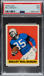 1948 Leaf Football #36 Bill Dudley Rookie PSA NM 7