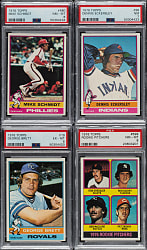 High-Grade 1976 Topps Complete Set (660) Plus Traded Series (44) Including 24 PSA-Graded Cards