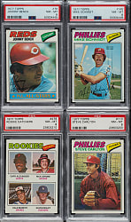 1977 Topps Complete Set (660) Including 10 PSA-Graded Cards