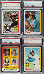 1978 Topps Complete Set (726) Including 18 PSA-Graded Cards