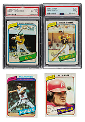 High-Grade 1980 Topps Complete Set (726) Including Rickey Henderson Rookie PSA NM-MT 8