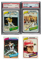 High-Grade 1980 Topps Complete Set (726) Including Rickey Henderson Rookie PSA NM-MT 8