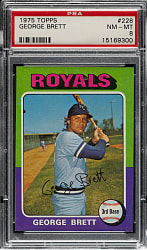 1975 Topps #228 George Brett Rookie PSA NM-MT 8
