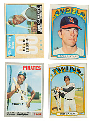 1968 to 1972 Topps Collection (1,698) Including 69 Hall of Famers