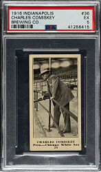 1916 M101-4 Indianapolis Brewing Co. #36 Charles Comiskey PSA EX+ 5.5 - 1 of 1 - Highest Graded!