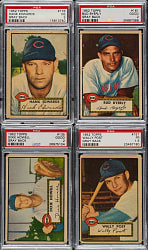 1952 Topps "Canadian" Gray Back Cincinnati Reds PSA-Graded Complete Team Set (10)